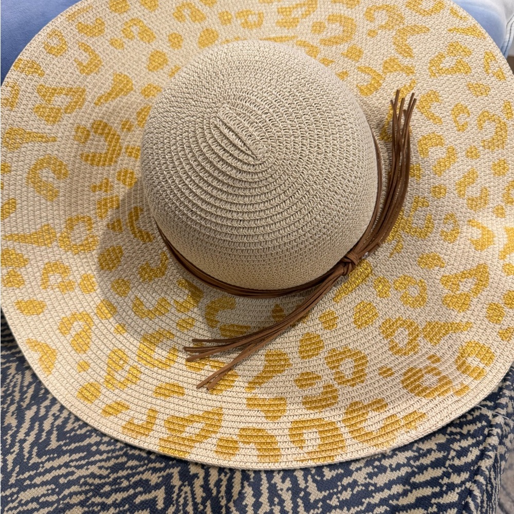 Stylish Tan and Yellow Sun Hat